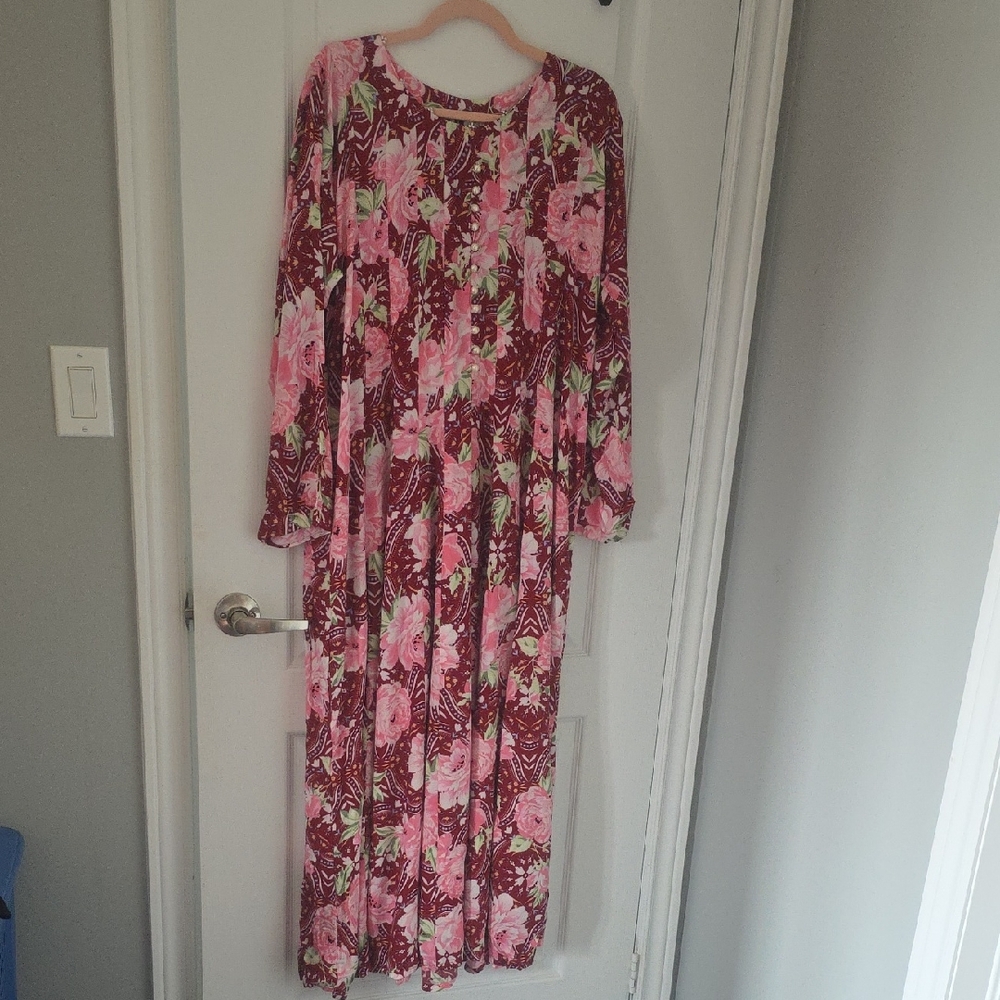 Floral Long Sleeve Maxi Dress